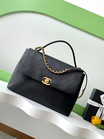 Bagsaaa Chanel Maxi Flap Bag With Top Handle AS5543 Black - 37cm