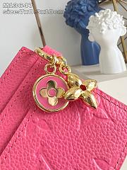 Bagsaaa M13647 LV Charms Card Holder Pink - 10.2cm - 3