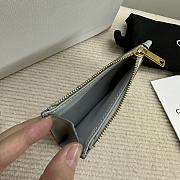 Bagsaaa Celine Zipped Card Holder Cuir Triomphe In Shiny Calfskin blue - 11cm - 2