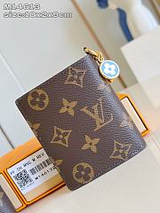 Bagsaaa M14613 LV Charms Pocket Wallet Blue - 10cm - 1
