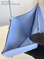 Bagsaaa M14613 LV Charms Pocket Wallet Blue - 10cm - 3