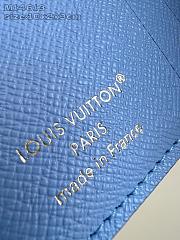Bagsaaa M14613 LV Charms Pocket Wallet Blue - 10cm - 2