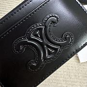 Bagsaaa Celine Zipped Card Holder Cuir Triomphe In Shiny Calfskin black - 11cm - 3