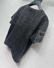 Bagsaaa LV Curve Hem T-Shirt Dark Gray Denim - 3