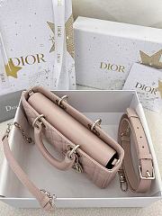 Bagsaaa Dior Medium Lady D-Joy Bag Pink Cannage Lambskin - 26cm - 4