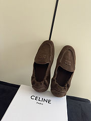 Bagsaaa Celine Adam Loafer In Suede Calfskin Dark Brown - 1