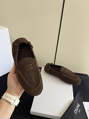 Bagsaaa Celine Adam Loafer In Suede Calfskin Dark Brown - 4