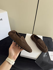 Bagsaaa Celine Adam Loafer In Suede Calfskin Dark Brown - 2