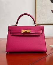 Bagsaaa Hermes Kelly Mini 20 Rose Extreme Pink - 20cm - 1