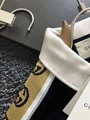 Bagsaaa Gucci Interlock Double G Stripe Polo Shirt Black - 4