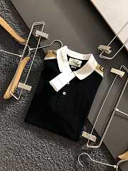 Bagsaaa Gucci Interlock Double G Stripe Polo Shirt Black - 3
