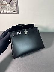 Bagsaaa Hermès Kelly 25 Box Black Silver Buckle - 25cm - 4
