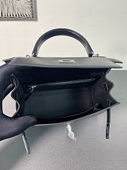 Bagsaaa Hermès Kelly 25 Box Black Silver Buckle - 25cm - 2
