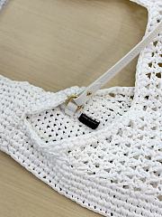 Bagsaaa Miu Miu Logo-Embroidered Cotton-Knit Tote Bag White - 44cm - 2