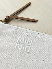 Bagsaaa Miu Miu Logo-Embroidered Cotton-Knit Tote Bag Beige - 44cm - 3