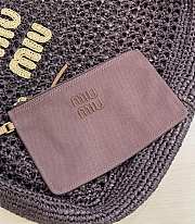 Bagsaaa Miu Miu Logo-Embroidered Cotton-Knit Tote Bag Dark Brown - 44cm - 3