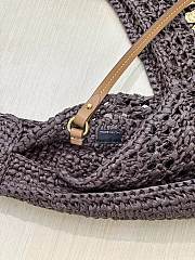 Bagsaaa Miu Miu Logo-Embroidered Cotton-Knit Tote Bag Dark Brown - 44cm - 2