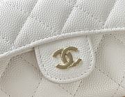 Bagsaaa Chanel Classic Card Holder Grained Calfskin White - 11.3cm - 4