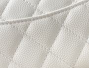 Bagsaaa Chanel Classic Card Holder Grained Calfskin White - 11.3cm - 2