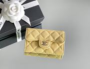 Bagsaaa Chanel Classic Card Holder Grained Calfskin Yellow - 11.3cm - 1