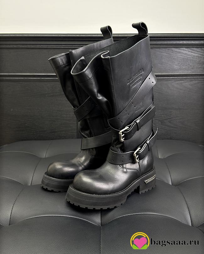 Bagsaaa Balenciaga Venom High Boot in black calfskin - 1