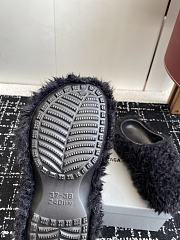 Bagsaaa Balenciaga Faux Fur Mule Crocs Slippers black - 4