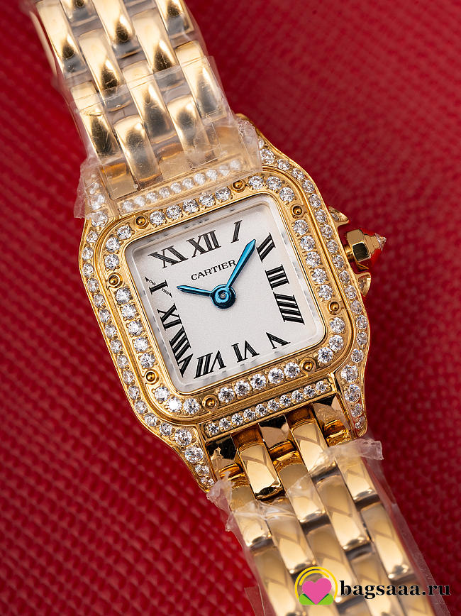 Bagsaaa Cartier Panthère Watch gold with diamond - 19mm*25mm - 1
