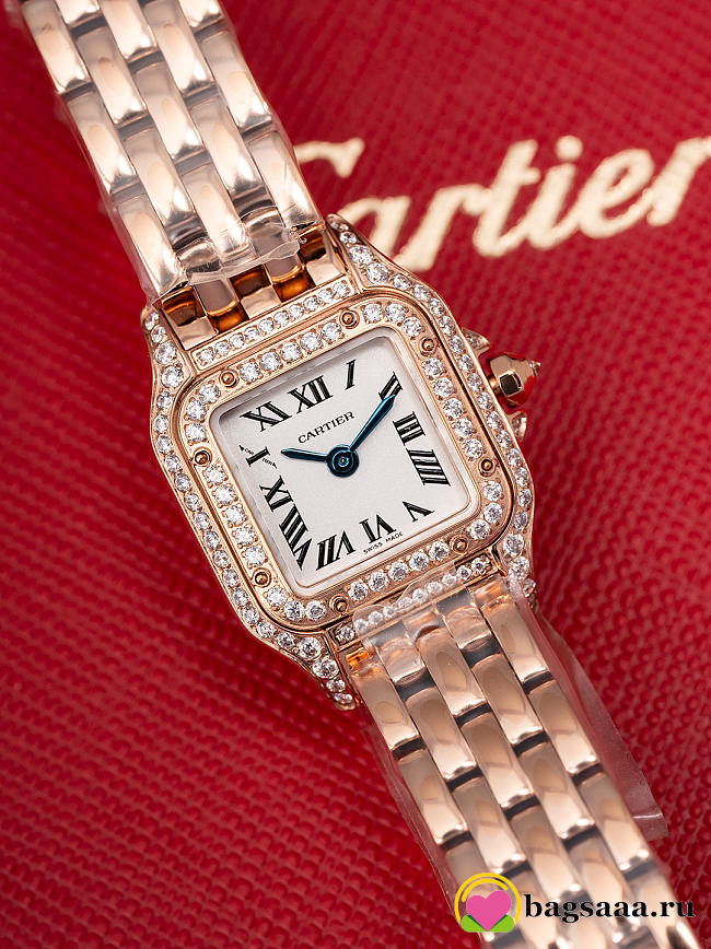 Bagsaaa Cartier Panthère Watch rose gold with diamond - 19mm*25mm - 1