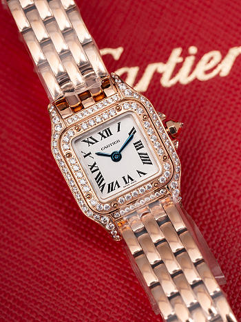 Bagsaaa Cartier Panthère Watch rose gold with diamond - 19mm*25mm