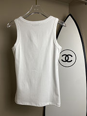 Bagsaaa Prada Women's Ribbed Knit Jersey Tank Top White - 4