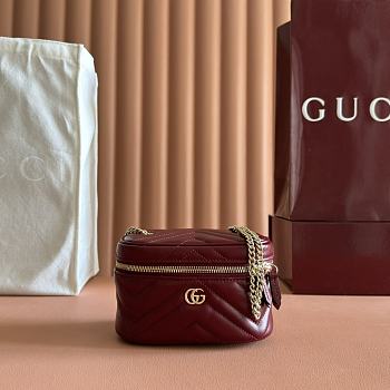 Bagsaaa Gucci GG Marmont nano vanity bag 837455 red - 15cm