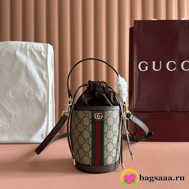 Bagsaaa Ophidia mini bucket bag 838462 brown - 23cm - 1