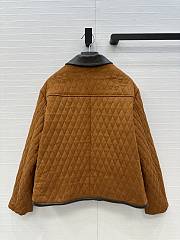 Bagsaaa Celine Quilted Jacket In Suede brown - 4