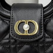 Bagsaaa Dior Jolie Top Handle Mini Bag Black Cannage Lambskin - 18.5cm - 4