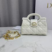 Bagsaaa Dior Jolie Top Handle Mini Bag Latte Cannage Lambskin - 18.5cm - 1