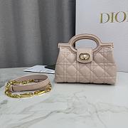 Bagsaaa Dior Jolie Top Handle Mini Bag Powder Pink Cannage Lambskin - 18.5cm - 1