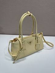 Bagsaaa Medium Prada Galleria leather bag 1BA457 light yellow - 30cm - 4