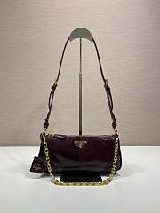 Bagsaaa Prada Re-Edition 2002 medium leather shoulder bag 1BC221 Burgundy - 26cm - 1