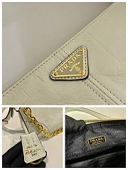 Bagsaaa Prada Re-Edition 2002 medium leather shoulder bag 1BC221 White - 26cm - 4