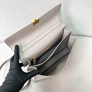Bagsaaa Prada Soft Sound medium leather shoulder bag 1BN023 gray - 28cm - 2