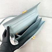 Bagsaaa Prada Soft Sound medium leather shoulder bag 1BN023 light blue - 28cm - 4