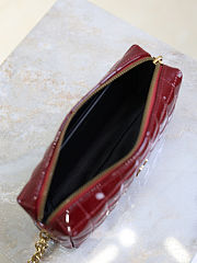 Bagsaaa YSL Saint Laurent Cassandre Carré Matelassé Pouch red - 18.5cm - 2