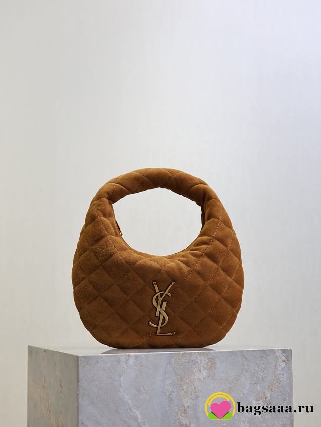 Bagsaaa YSL ICARINO in quilted suede 851689 Caramel Cognac - 17/26 cm - 1