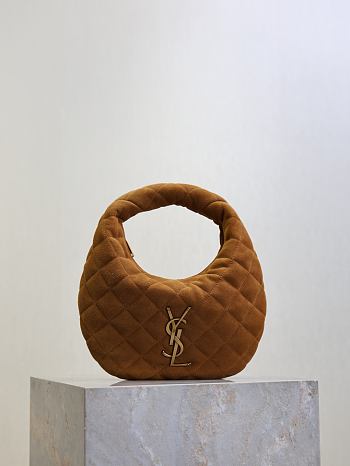 Bagsaaa YSL ICARINO in quilted suede 851689 Caramel Cognac - 17/26 cm