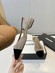 Bagsaaa Chanel G31319 Slingbacks gray suede - 4