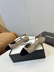 Bagsaaa Chanel G31319 Slingbacks gray suede - 3