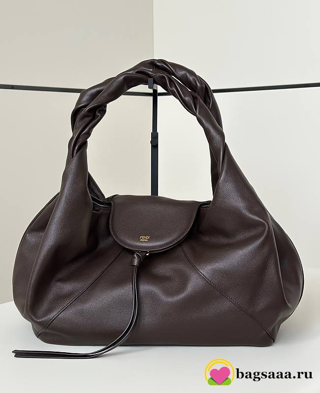 Bagsaaa Fendi Large Spy Dark Brown leather bag - 48 cm - 1