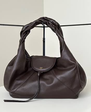 Bagsaaa Fendi Large Spy Dark Brown leather bag - 48 cm