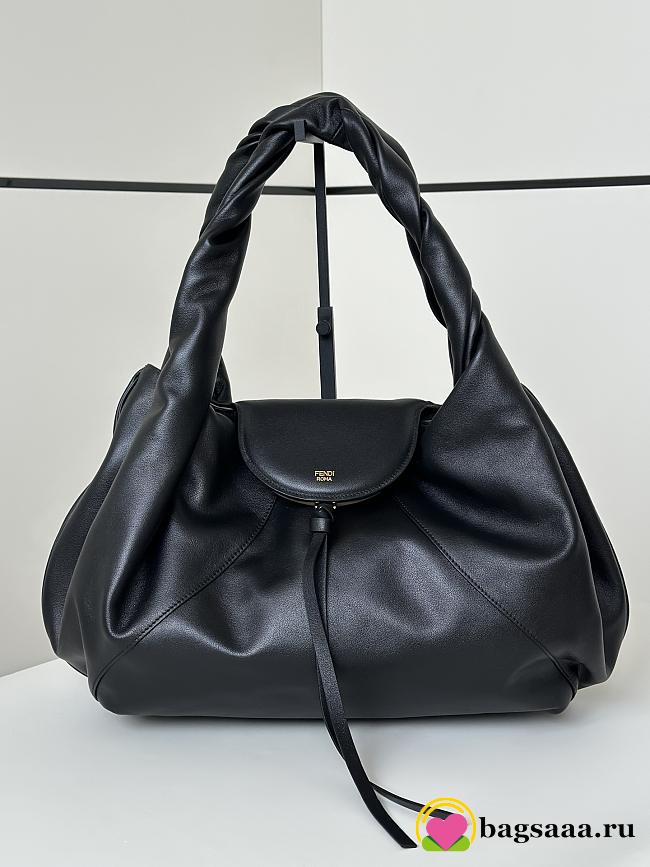 Bagsaaa Fendi Large Spy Black leather bag - 48 cm - 1