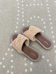 Bagsaaa Celine Lympia Twisted Sandal In Sponge Fabric beige - 4